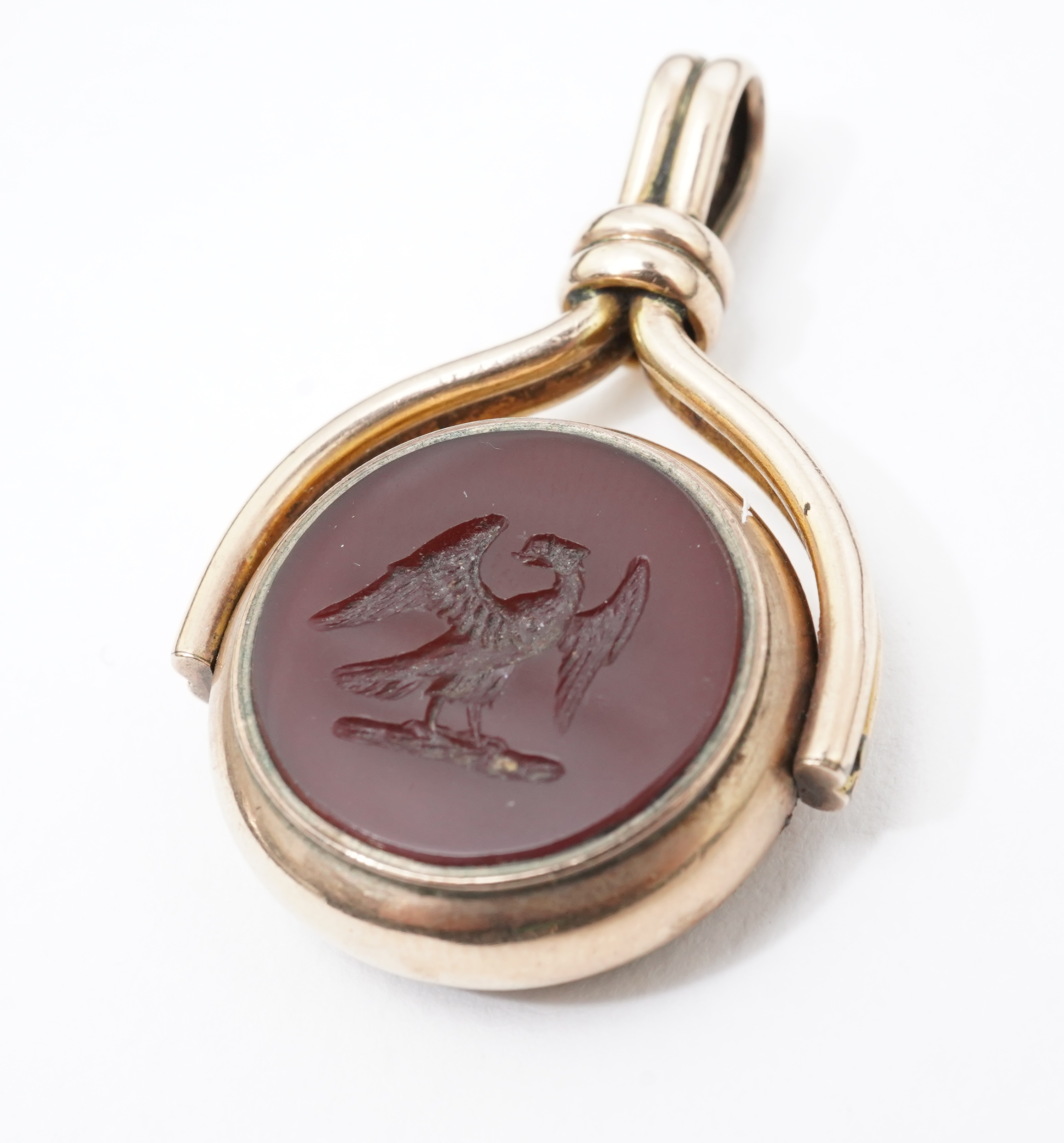 A gold fob pendant, late 19th century